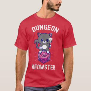 Dungeon Meowster RPG Dice Fairy Kawaii Cat T-Shirt