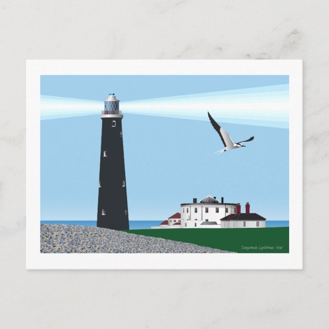 Dungeoness Lighthouse Postkarte (Vorderseite)