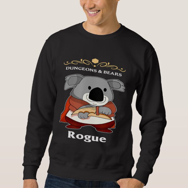 Dungeons and Bears Koala Rogue Rpg D20 Roleplay Sweatshirt (Vorderseite)