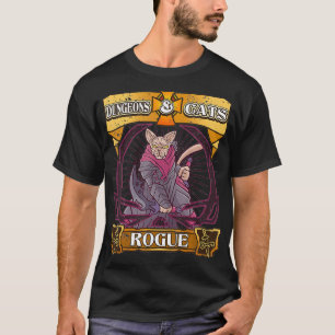 Dungeons and Cats RogueKitten Cat Dice RPG Game Ga T-Shirt