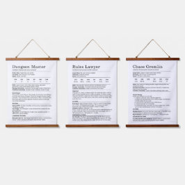 Dungeons and Dragons Archetype Trio Wandteppich Mit Holzrahmen