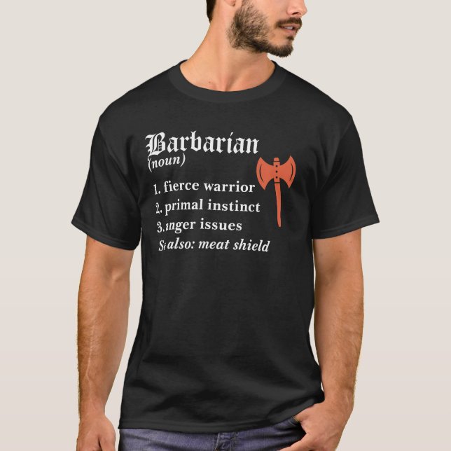 Dungeons & Dragons Barbarian Class Definition T-Sh T-Shirt (Vorderseite)