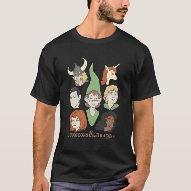 Dungeons & Dragons Cartoon Group Shot T-Shirt (Vorderseite)