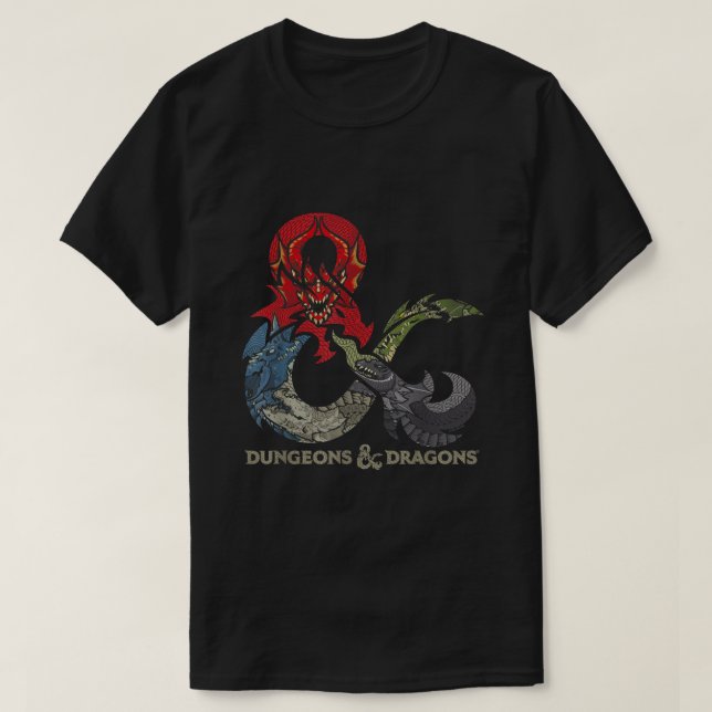 Dungeons  Dragons Dragon Ampersand Logo  T-Shirt (Design vorne)