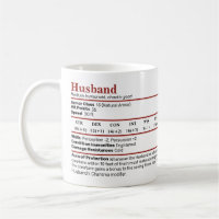 Dungeons & Dragons Husband Stat Block Tasse