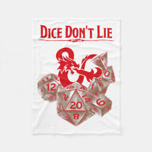 Dungeons & Dragons Rote Würfel lügen nicht Fleecedecke