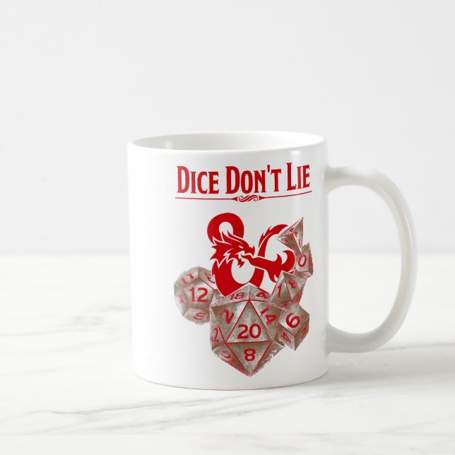 Dungeons & Dragons Rote Würfel lügen nicht  Kaffeetasse (Rechts)