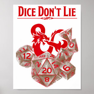 Dungeons & Dragons Rote Würfel lügen nicht Poster