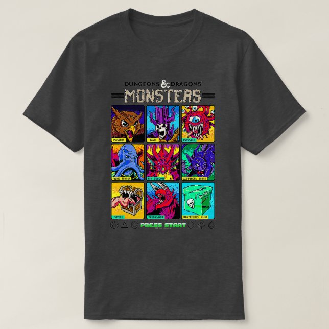 Dungeons Dragons-Zauberer der Monsterselle an der  T-Shirt (Design vorne)