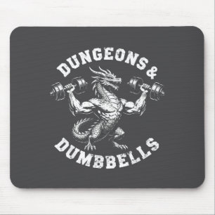 Dungeons Hanteln Fitnessstudio Workout Fantasy Kun Mousepad