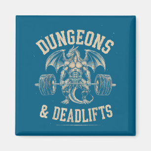 Dungeons-Tiefziehen-Gym-Workout-Fantasy-Kunstwerk Magnet