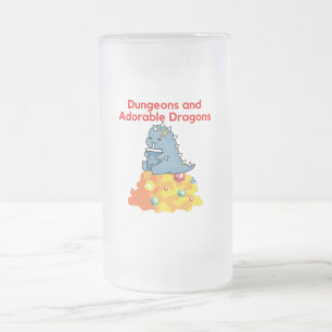 Dungeons und Adorable Dragons Mattiertes Glasbär  Mattglas Bierglas