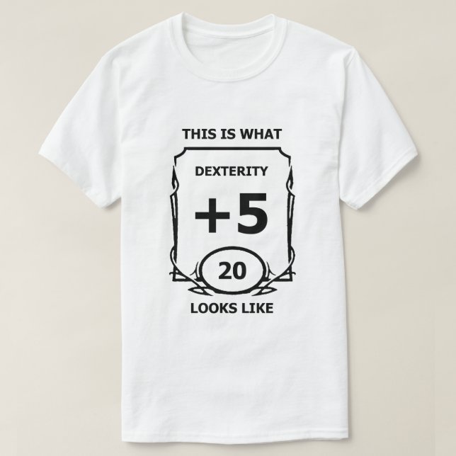 Dungeons und Dragons Dexterity T Shirt (Design vorne)