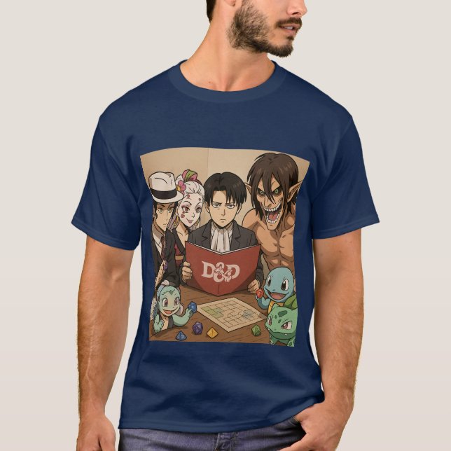 Dungeons und Dragons mit Freunden T-Shirt (Vorderseite)