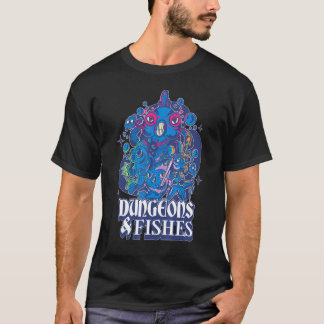 Dungeons und Fische Fischen RPG Fantasiespielerei T-Shirt