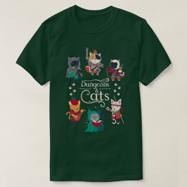 Dungeons und Katzen 3 T-Shirt (Design vorne)