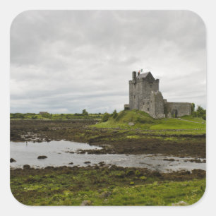 Dunguaire Schloss, Irland-Aufkleber Quadratischer Aufkleber