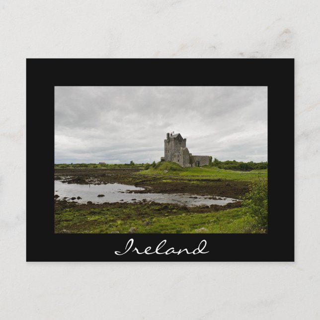 Dunguaire Schloss, Irland Postkarte mit schwarzem  (Vorderseite)