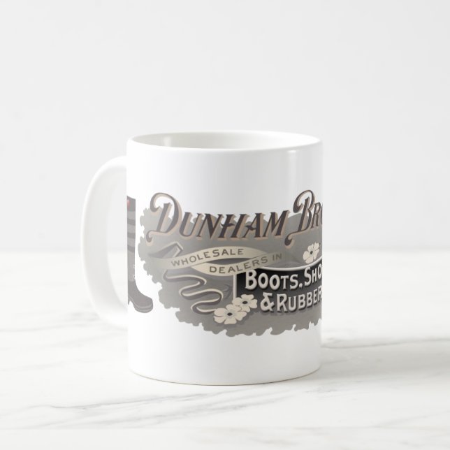 Dunham Bros. Tasse von Stiefeln, Schuhen und Kauts (Vorderseite Links)