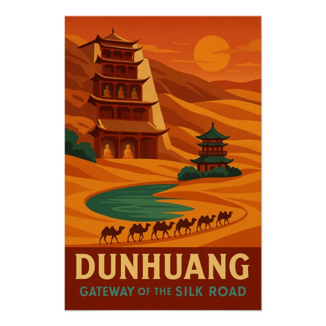 Dunhuang - Tor zur Seidenstraße Poster (Vorderseite)