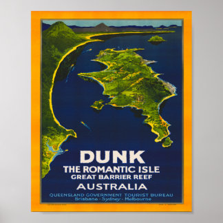 Dunk Australien Vintage Reise Poster
