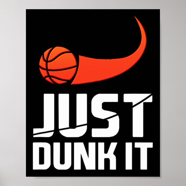Dunk es einfach! Basketball Player Slam Dunk Gesch Poster (Vorne)