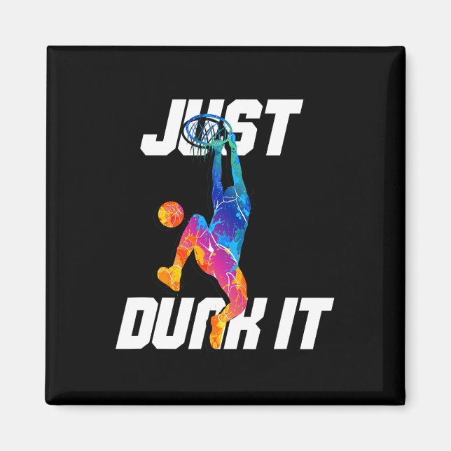 Dunk es einfach! Basketball Player Slam Dunk Magnet (Vorne)