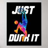 Dunk es einfach! Basketball Player Slam Dunk