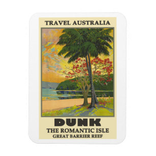 Dunk Island, Australien Vintage Reiseplakat Magnet