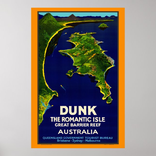 Dunk Island Vintage Poster (Vorne)