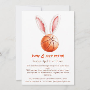 Dunk & Peep Party – Ostere Basketball-Einladung Einladung