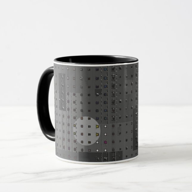 Dunkel Abstrakt Tasse (Vorderseite Links)