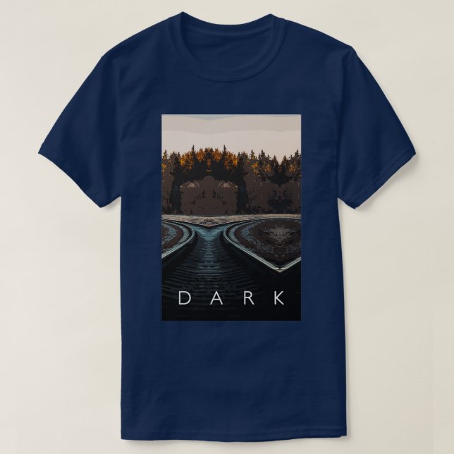 Dunkel an der Eisenbahn 1 T-Shirt (Design vorne)
