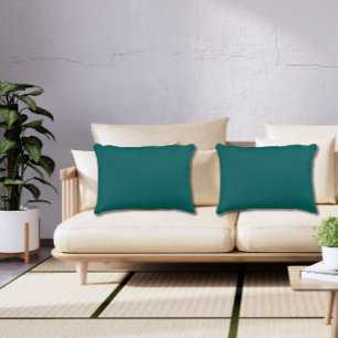 Dunkel Aquamarin grüner, Schlichter Farbtupfer Dekokissen