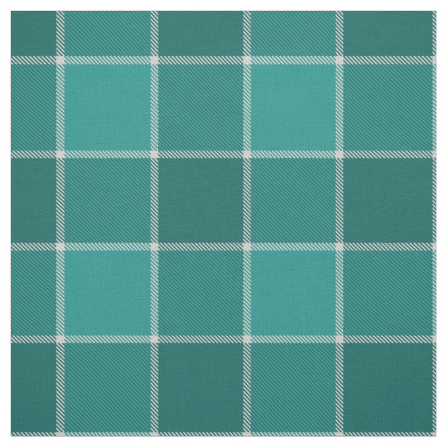 dunkel aquamarin türkis, kariert stoff (Muster)