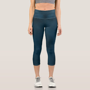 Dunkel Aquamarin, um Rose Gold Mandala Tank Top Capri Leggings