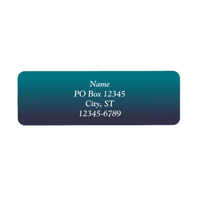 Dunkel Aquamarin und Navy Blue Ombre (Vorne)