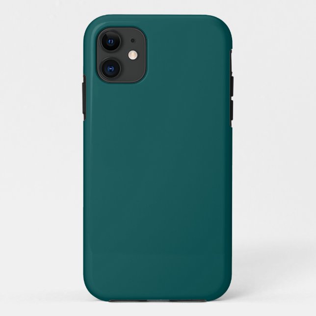 Dunkel Aquamarin (Vollfarbe) Case-Mate iPhone Hülle (Rückseite)