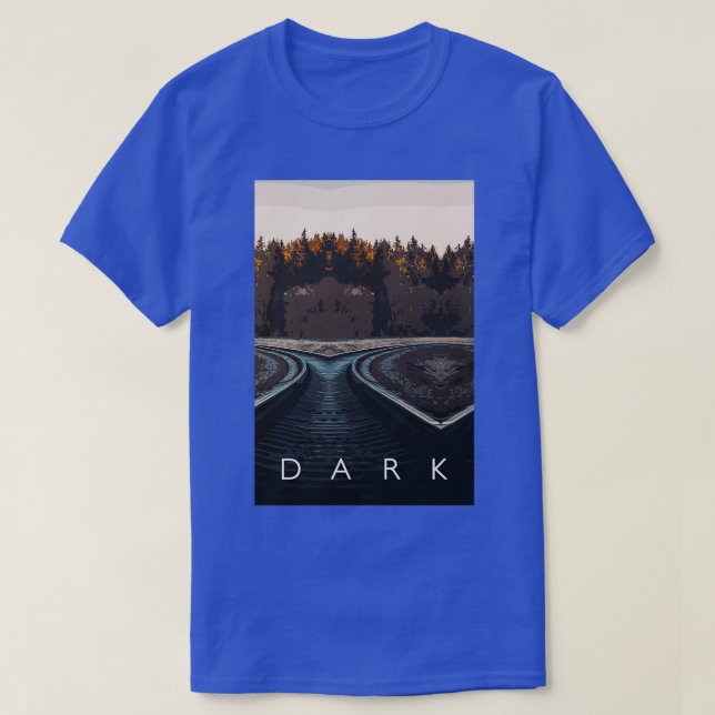 Dunkel auf der Bahn T-Shirt (Design vorne)