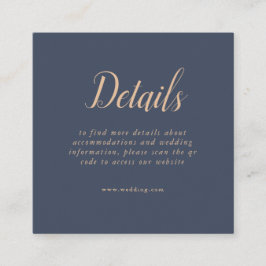 Dunkel blaue Soft QR-Code - Detailkarte Begleitkarte