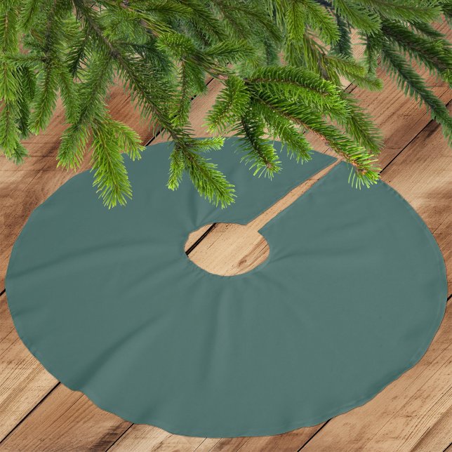 Dunkel bläuliche Tanne Grüne Brushed Polyester Tre Weihnachtsbaumdecke (Von Creator hochgeladen)