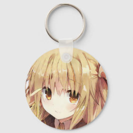 Dunkel blonde Haare bernsteinfarbene Augen animier Schlüsselanhänger