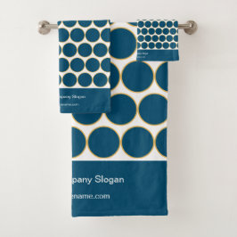 Dunkel-Cyan Modernes Minimalistisches Monogramm Ba Badhandtuch Set