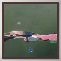 Dunkel. Green Abstrakt Art Malerei von Maura Reed