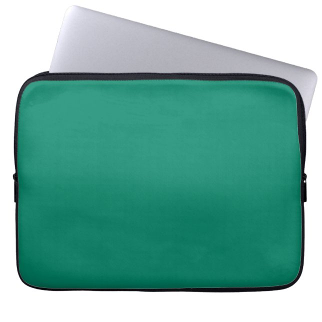 Dunkel grün blau, solide Farbgestaltung Laptopschutzhülle (Vorderseite)