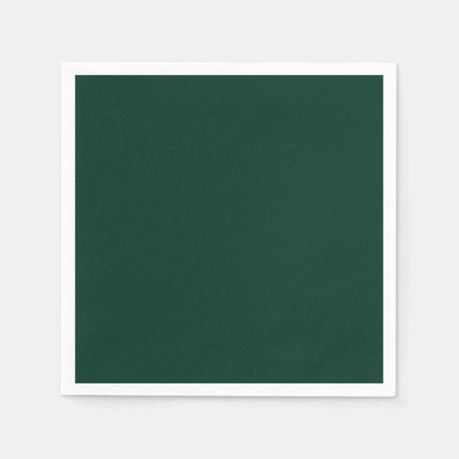 Dunkel-grüner Standard Cocktail Papier Napkin Serviette (Vorderseite)