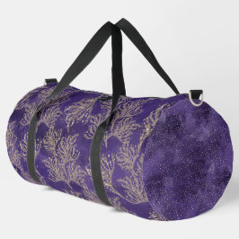 DUNKEL LILA MIT GOLD-GLITZER AUSSEHEN KORALLREEFS DUFFLE BAG