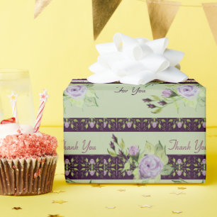 Dunkel Lila mit Mauve Wrapping Paper Geschenkpapier