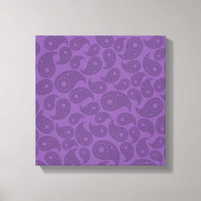 Dunkel Lila Paisley. Leinwanddruck (Vorderseite)