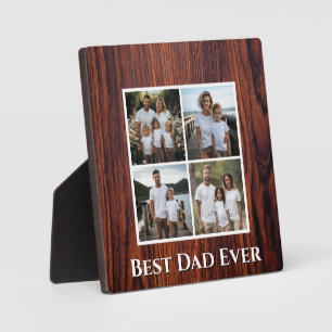 Dunkel-Mahagoni-Vater-Fotovorlage aus dunklem Holz Fotoplatte